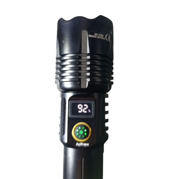 1500 Lümen TG Led 2800 mAH Zoom Özellikli Şarj Edilebilir El Feneri SK3300