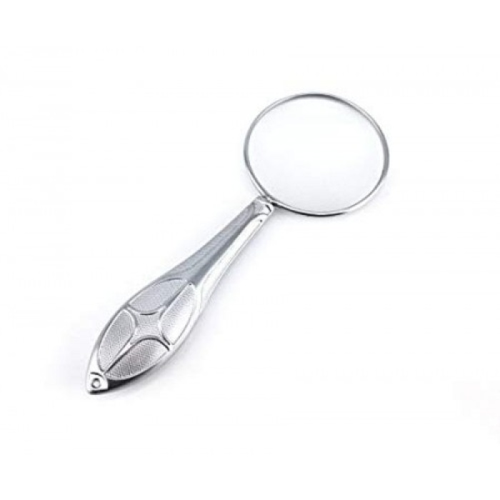 Gümüş Renkli 5x - 45 Mm Zarif Işlemeli Özel Tasarlanmış Büyüteç MG18155-8