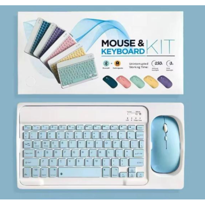 ZR20Km Mavi Kablosuz Klavye Mouse Set
