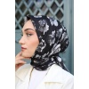 Siyah Beyaz Soft Eşarp