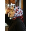 Boya Çiçek Desen Fresh Pamuk Eşarp