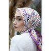 Yonca Çizgi Desen Fresh Pamuk Eşarp