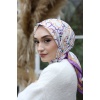 Yonca Çizgi Desen Fresh Pamuk Eşarp