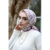 Yonca Çizgi Desen Fresh Pamuk Eşarp