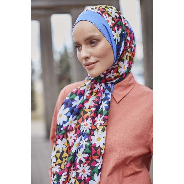 Papatya Desen Soft Şal