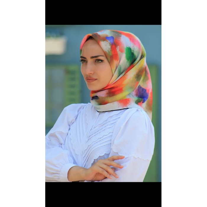 Boya Patlağı Desen Soft Eşarp