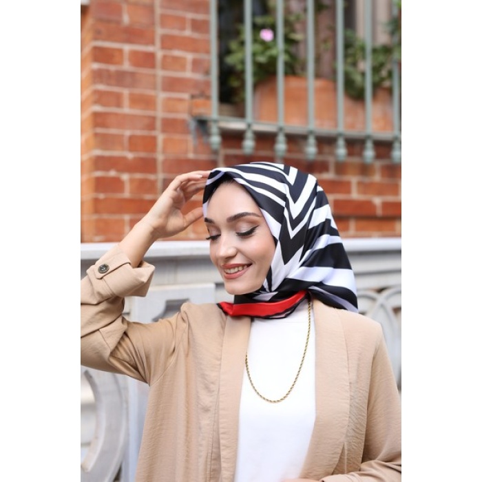 Camkırığı Desen Twill Eşarp