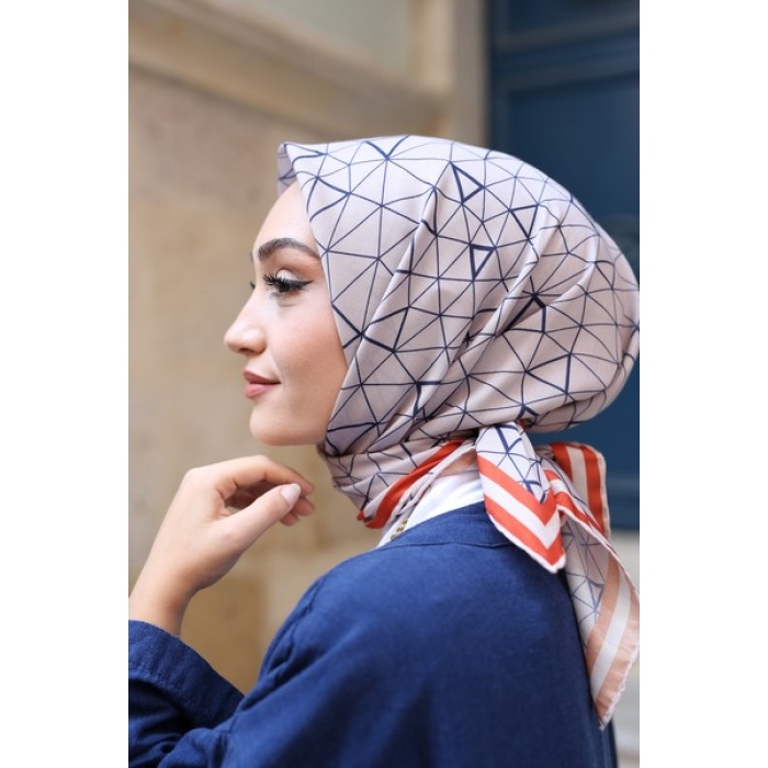 Ağ Desen Soft Eşarp