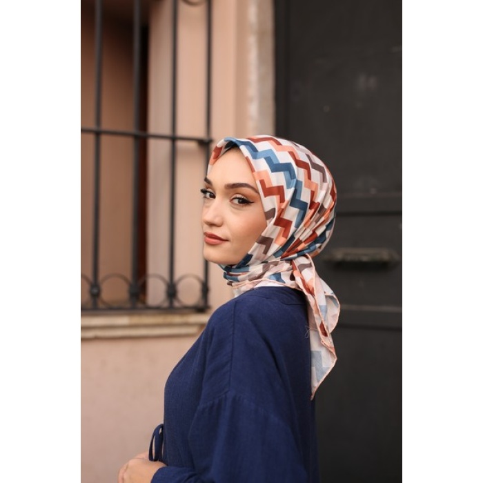 Zigzag Desen Soft Eşarp