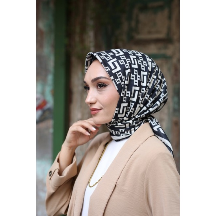Blok Ritim Desen Soft Eşarp
