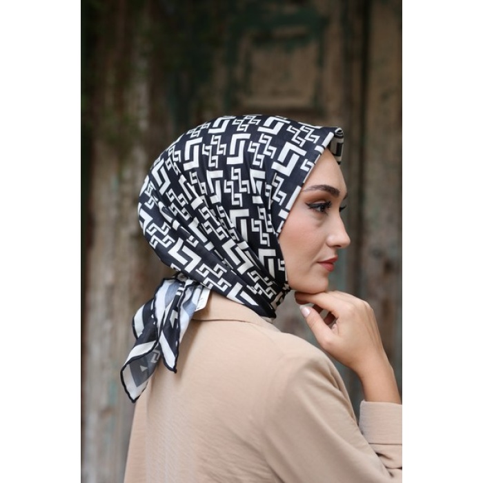 Blok Ritim Desen Soft Eşarp