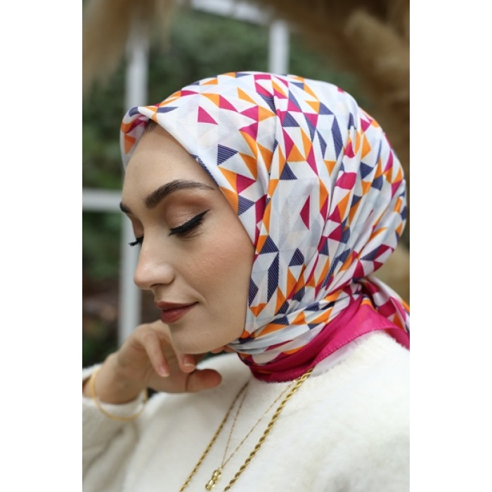 Çizgi Parça Desen Fresh Pamuk Eşarp
