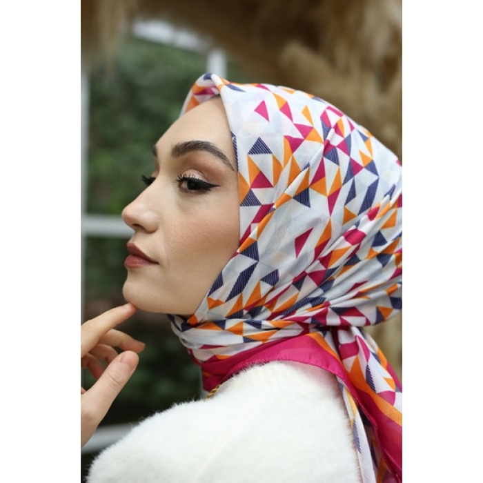 Çizgi Parça Desen Fresh Pamuk Eşarp