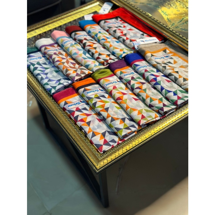 Çizgi Parça Desen Fresh Pamuk Eşarp