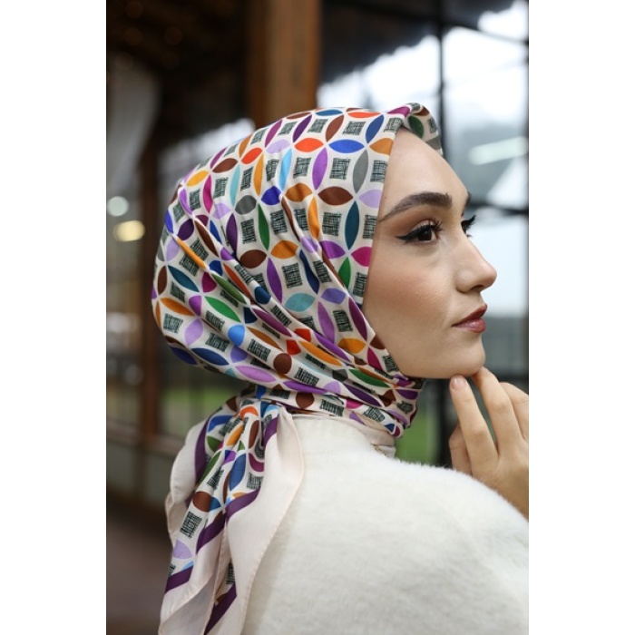 Renk Topu Desen Fresh Pamuk Eşarp