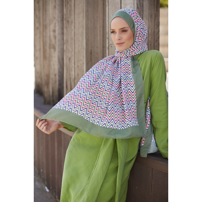 Zigzag Desen Soft Şal