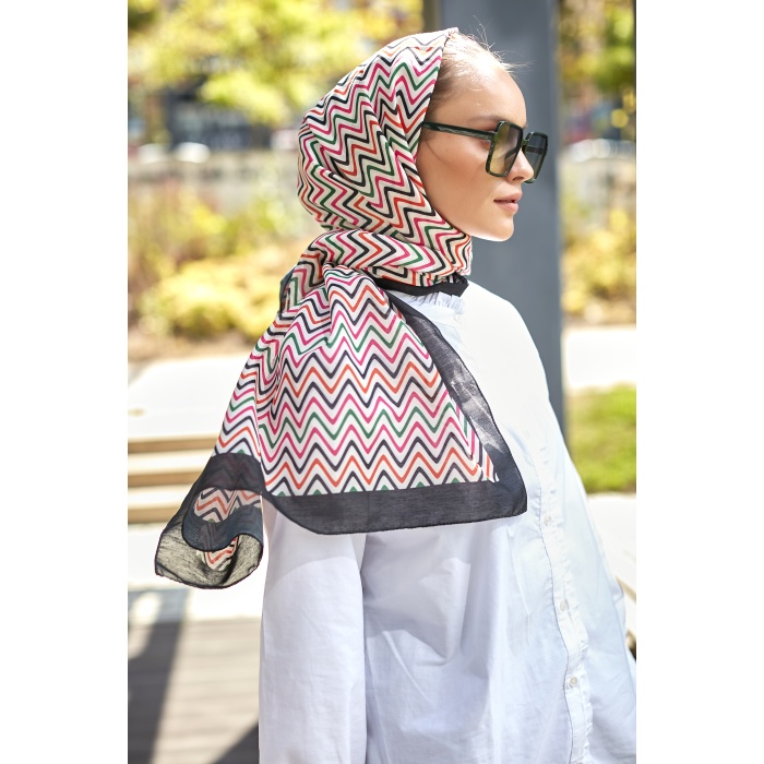Zigzag Desen Soft Şal