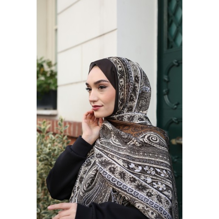 Şah Desen Etnik Krep Şal