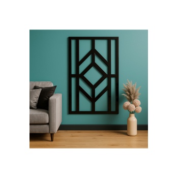 Duvar paneli-Modern Dekoratif Desenli ACP Duvar Paneli – Siyah Metal Görünümlü Panel (50X70CM)