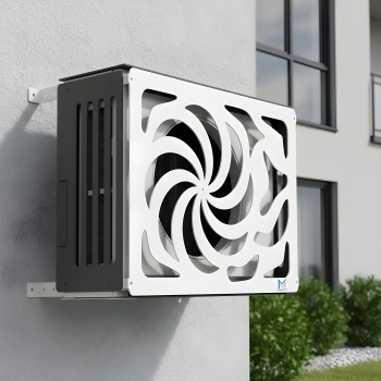 Rüzgar Gülü Dekoratif Kompozit Panel Klima Dış Ünite Kılıfı