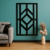 Duvar paneli-Modern Dekoratif Desenli ACP Duvar Paneli – Siyah Metal Görünümlü Panel (50X70CM)