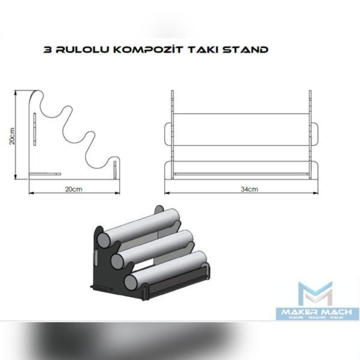 bileklik standı -Kompozit Malzeme - Ultra Uzun Ömür- Cnc Kesim-Premium Model