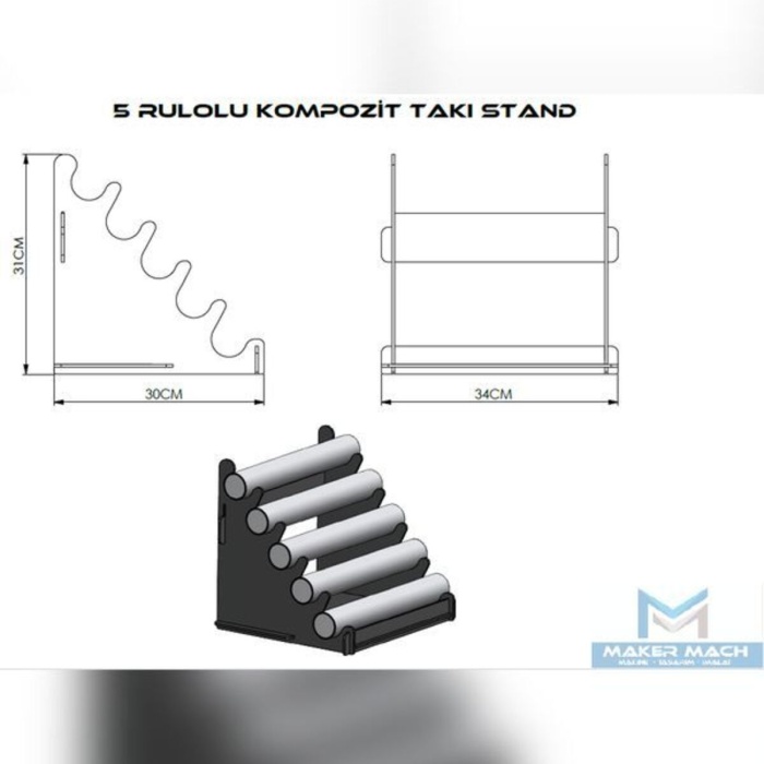 bileklik standı -Kompozit Malzeme - Ultra Uzun Ömür- Cnc Kesim-Premium Model