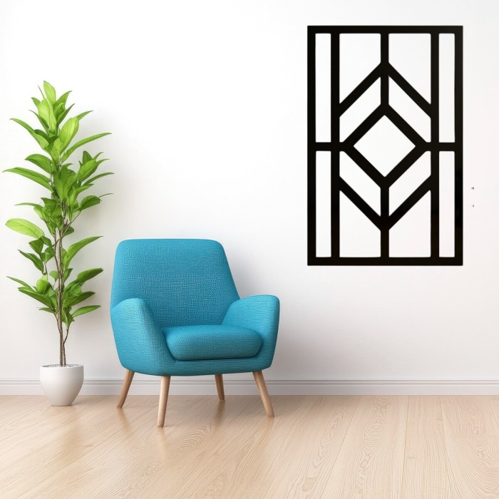 Duvar paneli-Modern Dekoratif Desenli ACP Duvar Paneli – Siyah Metal Görünümlü Panel (50X70CM)