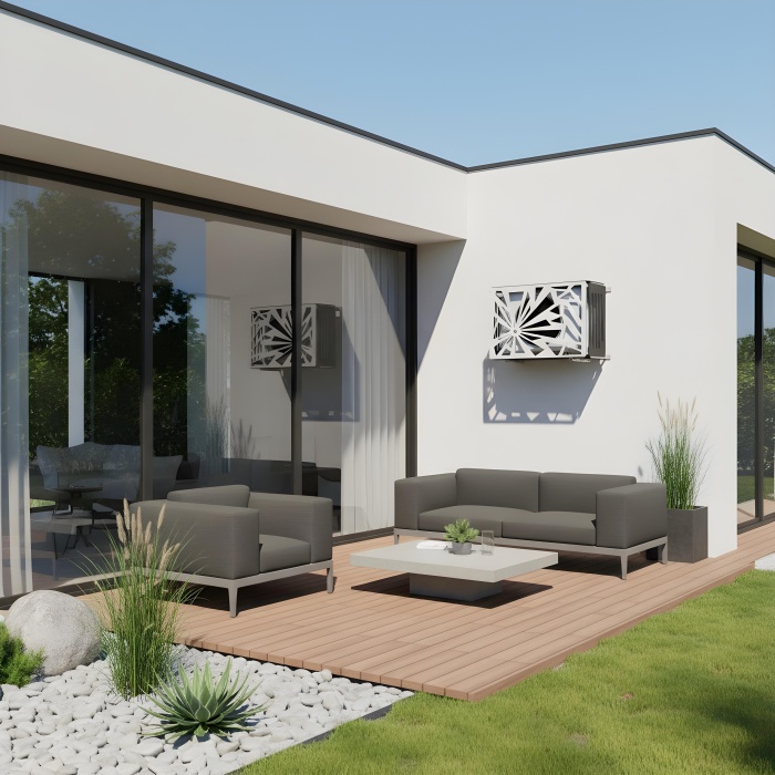 Kristal Dekoratif Kompozit Panel Klima Dış Ünite Kılıfı