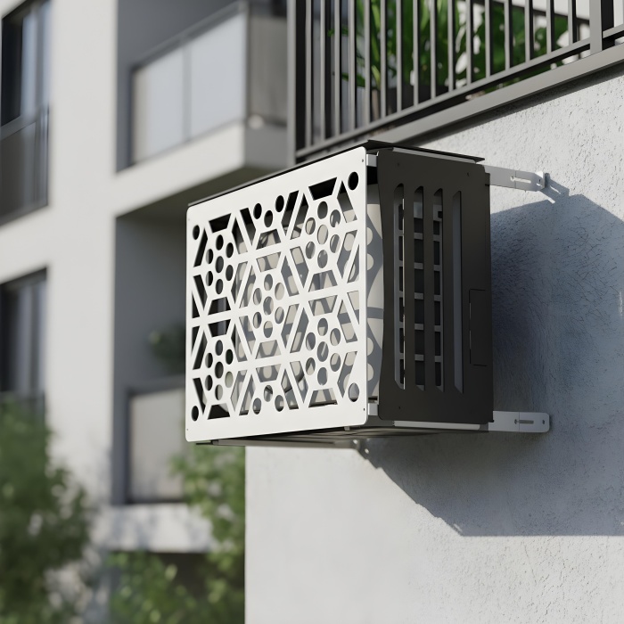 Altıgen Dekoratif Kompozit Panel Klima Dış Ünite Kılıfı