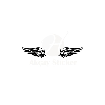 Kanat Oto Sticker Siyah 2 Adet 20*10 Cm