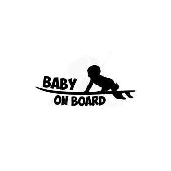 Baby On Board Arabada Bebek Var Oto Sticker Siyah 20*7 Cm
