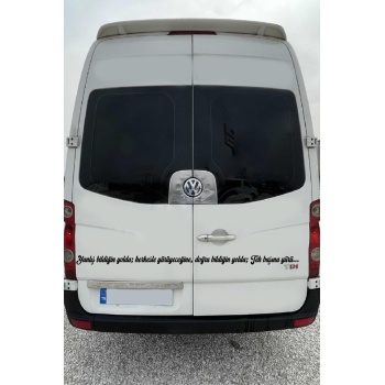 Oto Cam Yazı Sözleri Ticari-Servis-Dolmuş-Panelvan Uzun Sticker Model 2