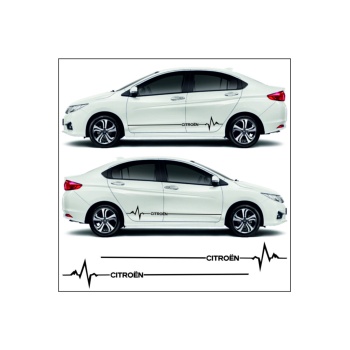 Cıtroen C1 Yan Şerit Oto Ritim Sticker