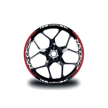 CFMOTO 250SR Jant Sticker İç & Dış Takım Etiket Modeli Kırmızı - Beyaz