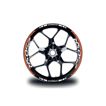 CFMOTO 250SR Jant Sticker İç & Dış Takım Etiket Modeli Turuncu - Beyaz