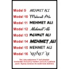 İsim Yazı Oto Sticker 20*4 Cm
