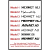 İsim Yazı Oto Sticker 20*4 Cm