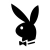 Playboy Tavşan Sticker Oto Sticker Siyah 30*20 Cm