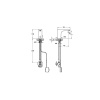 Root Round A47120 Temassız Lavabo Bataryası, Pilli, Çift Su Girişli, Krom