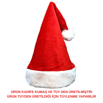 UNİSEKS Seksi Kadife Yılbaşı Şapkası BC9302