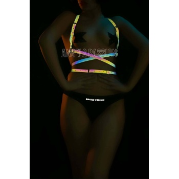 Bel Dolama Detaylı Karanlıkta Renkli Yansıyan Göğüs Harness - APFT172