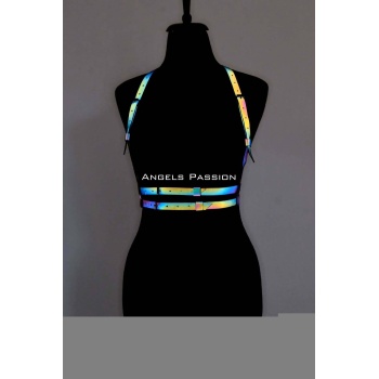 Renkli Reflektörlü Göğüs Harness, Karanlıkta Parlayan Göğüs Harness - APFT205