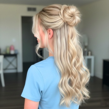 Fiber Sentetik Dalgalı Yarım Ay + 2 Yan Çıt Çıt - Balköpüğü Platin Röfleli