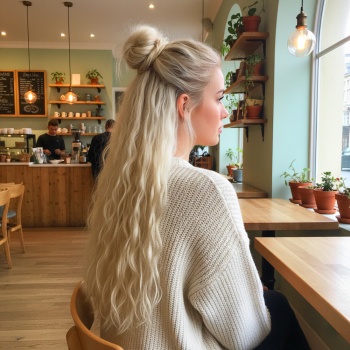 Fiber Sentetik Kabarık Dalgalı 8 Parça Çıt Çıt - Açık Platin