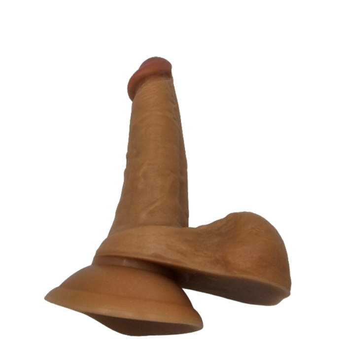 Gerçekçi Testisli Melez Dildo 18 cm