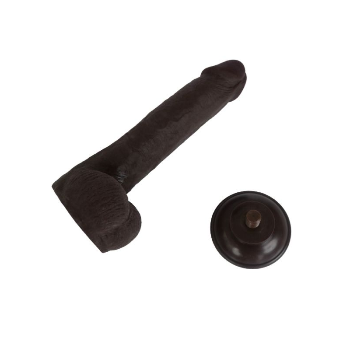 Censan Ultra Gerçekçi 24 Cm Brown Melez Kıkırdaklı Dildo