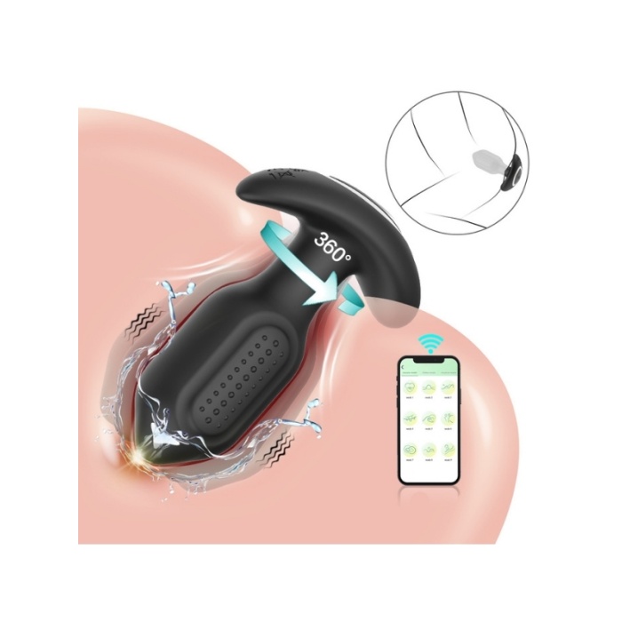 Censan Sledgehammer Swing – Telefon Kontrollü Titreşimli Anal Plug (Siyah)