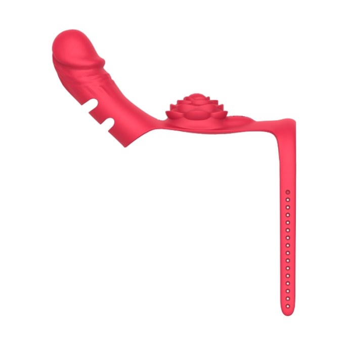 Censan Parmak takılabilir fiziksel dildo + Gül Titreşimli 2&amp;#39;si 1 arada yeni tasarım parmak vibratörü