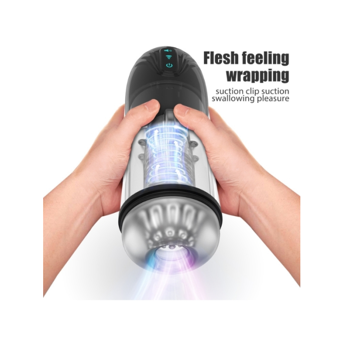 Censan İnleme Sesli ve Titreşimli Otomatik Modern Suni Vajina Mastürbatör – 7 Modlu Dönebilen, USB Şarjlı